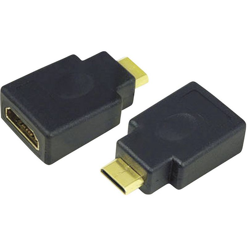 Foto van Logilink ah0009 hdmi adapter [1x hdmi-stekker c mini - 1x hdmi-bus] zwart vergulde steekcontacten