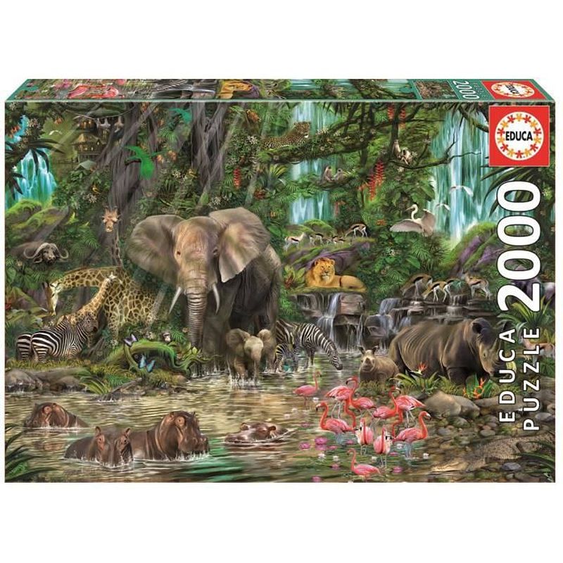 Foto van Educa puzzle 2000 pieces - african jungle