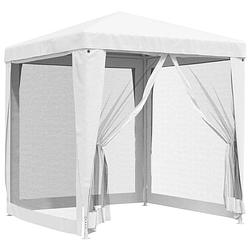 Foto van Vidaxl partytent met 4 mesh zijwanden 2x2 m wit