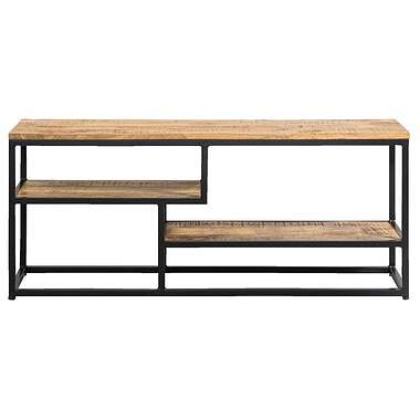 Foto van Tv-dressoir kyan - zwart/naturel - 50x120x35 cm - leen bakker