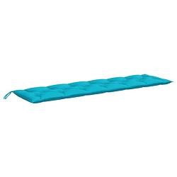 Foto van The living store tuinbankkussen - turquoise - 200 x 50 x 7 cm - waterafstotend