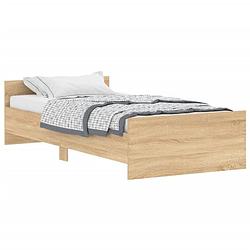 Foto van Vidaxl bedframe bewerkt hout sonoma eikenkleurig 90x190 cm