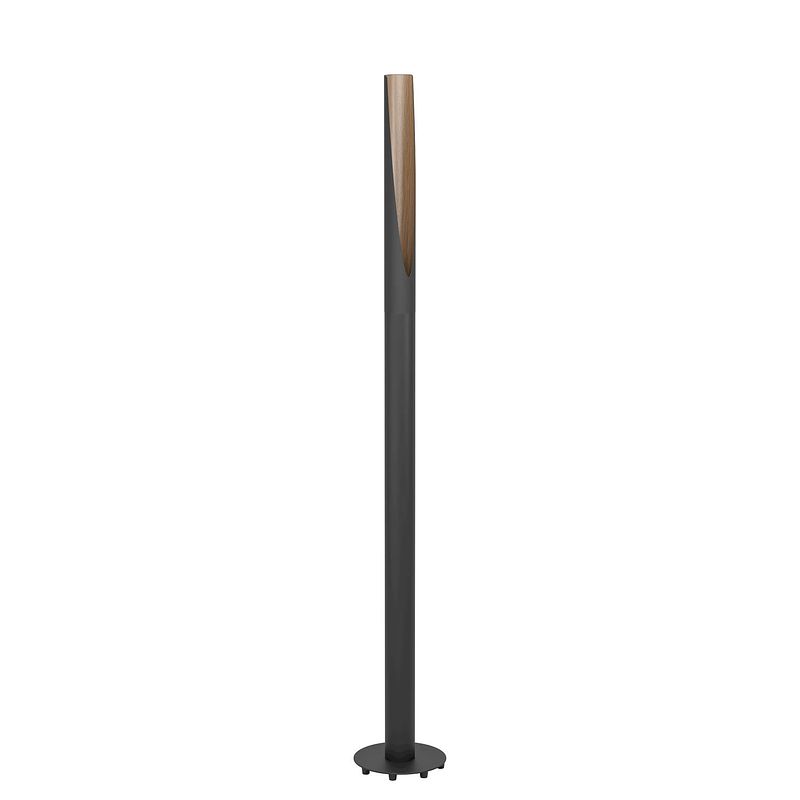 Foto van Eglo barbotto vloerlamp - gu10 - 136,5 cm - zwart/bruin - staal