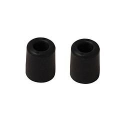 Foto van 2x stuks deurstopper / deurbuffer rubber zwart 35 mm - deurstoppers