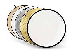 Foto van Caruba reflectieschermen 5-in-1 gold, silver, soft gold, white, translucent - 56cm