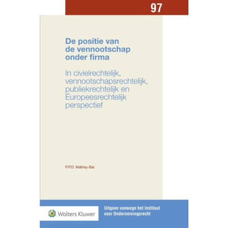 Foto van De positie van de vennootschap onder firma