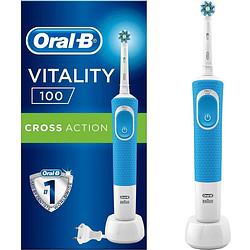 Foto van Oral-b vitality 100 crossaction - elektrische tandenborstel powered by braun - blauw