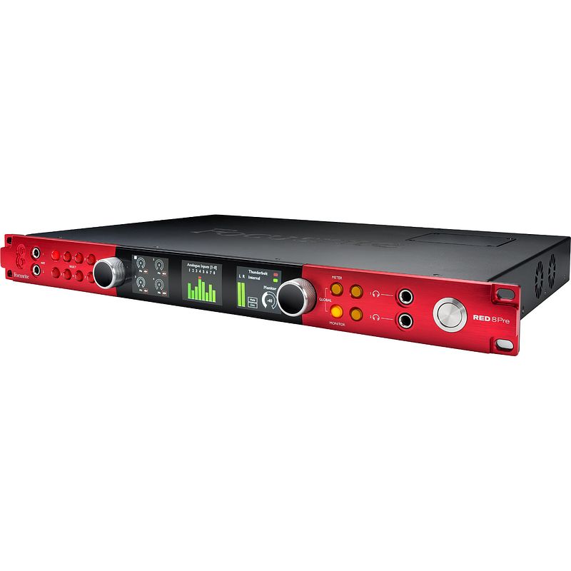 Foto van Focusrite pro red 8pre thunderbolt audio interface