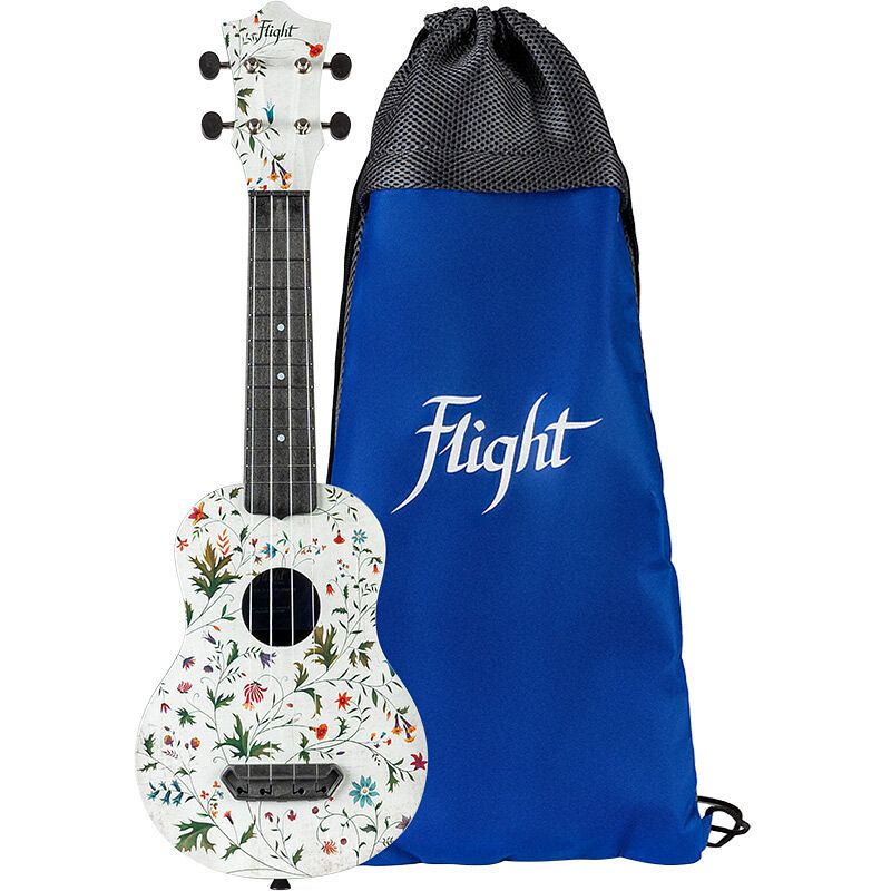 Foto van Flight ultra travel series uts-40 flower kunststof sopraan ukelele met hoes